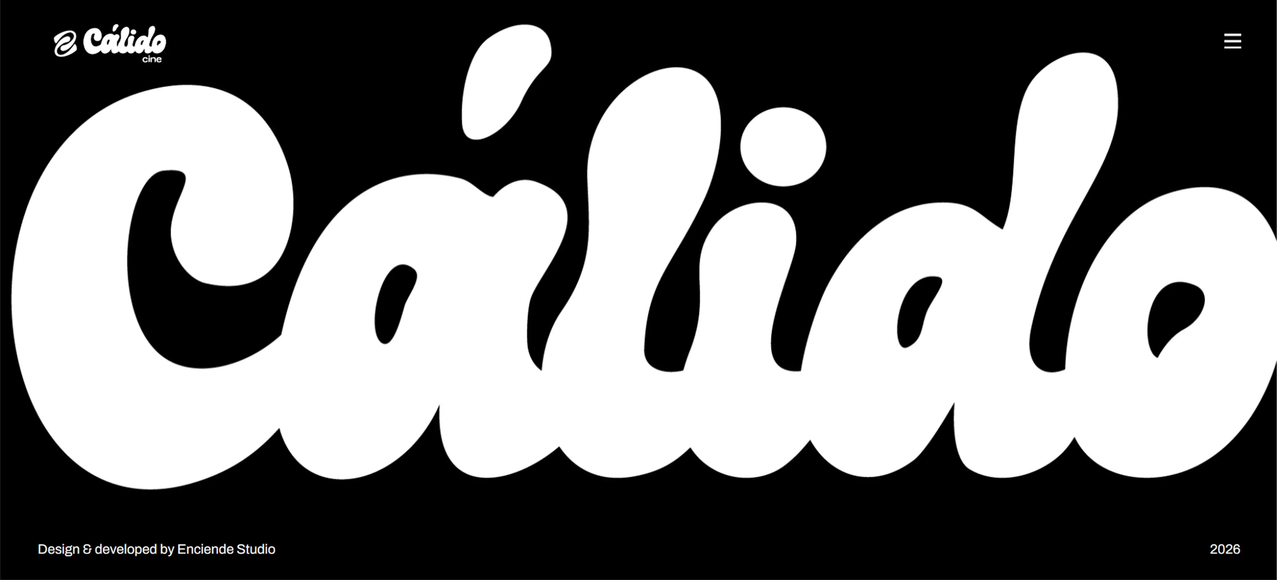 Calido Cine: captura 1 del sitio en desktop