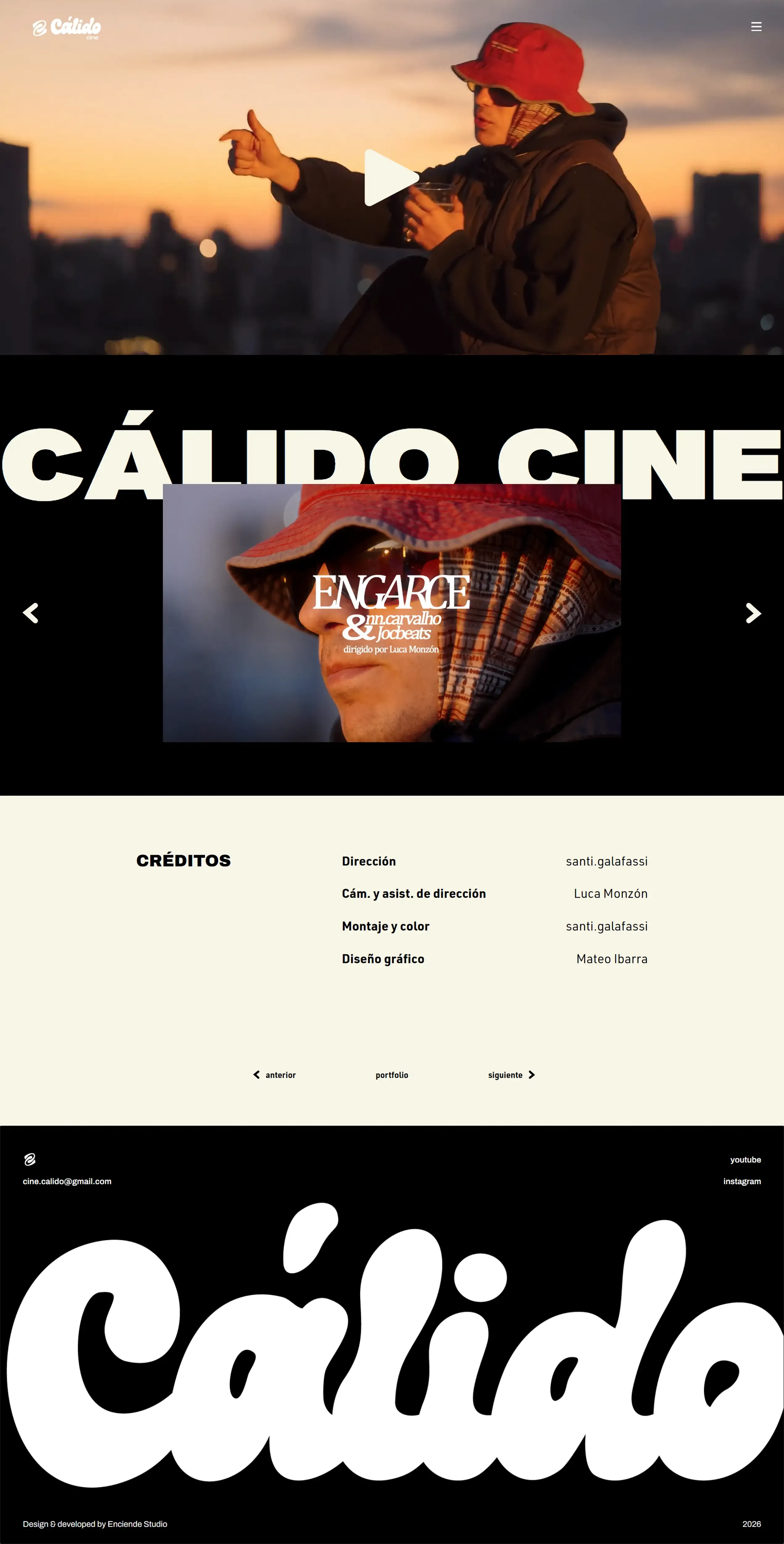 Calido Cine: diseño completo del sitio (1)
