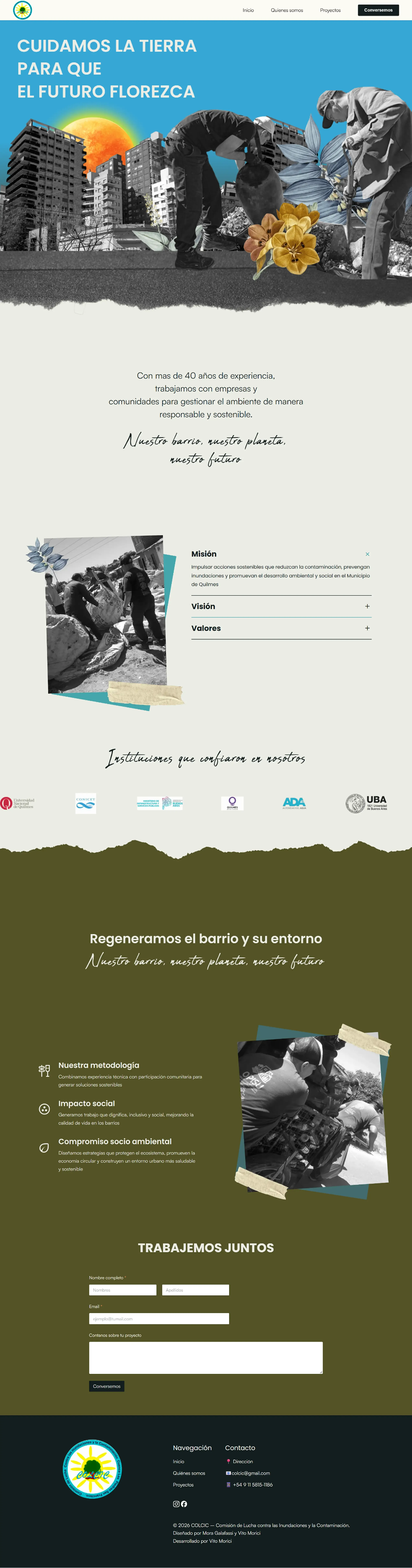 Colcic: diseño completo del sitio